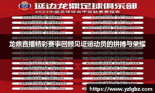 龙鼎直播精彩赛事回顾见证运动员的拼搏与荣耀