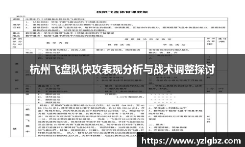 杭州飞盘队快攻表现分析与战术调整探讨